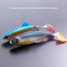 Load image into Gallery viewer, 1PC 20CM 3D Eye T-Tail Bionic Bait Sea Boat Fishing Speed Sinking Silicone Fake Bait For Sea Bass
