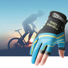 Load image into Gallery viewer, 1Pair Outdoor Stab-Proof Non-Slip Three-Finger Fishing Gloves Ice Silk Breathable Sunscreen Gloves
