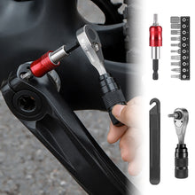 Load image into Gallery viewer, Multi-Functional Aluminum Alloy Bicycle Repair Tool Set Ratchet Wrench Screwdriver Tire Rod Pump Bike Repair Tool
