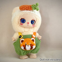 Load image into Gallery viewer, Miniature Fruit Pantsuit with Straps for 17cm Labubu Dolls Cute DIY Doll Clothes Fashion Accessories Lovely Outfit Gifts for Girls Friends
