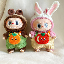 Load image into Gallery viewer, Miniature Fruit Pantsuit with Straps for 17cm Labubu Dolls Cute DIY Doll Clothes Fashion Accessories Lovely Outfit Gifts for Girls Friends
