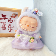 Load image into Gallery viewer, Miniature Floral Pearl Dress for 17cm Labubu Dolls Cute DIY Doll Clothes Fashion Accessories Lovely Outfit Gifts for Girls Friends
