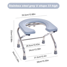 Load image into Gallery viewer, Comfortable Washable Toilet Seat for Bathroom Trong Bearing Capacity Stable Bottom Shower Chair Frosted Seat Board Commode Stool
