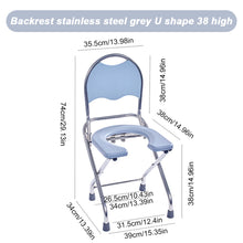 Load image into Gallery viewer, Comfortable Washable Toilet Seat for Bathroom Trong Bearing Capacity Stable Bottom Shower Chair Frosted Seat Board Commode Stool
