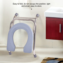 Load image into Gallery viewer, Comfortable Washable Toilet Seat for Bathroom Trong Bearing Capacity Stable Bottom Shower Chair Frosted Seat Board Commode Stool
