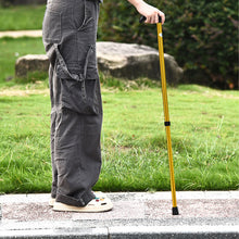 Load image into Gallery viewer, Aluminum Alloy Telescopic Crutch Two Section Telescopic Crutch Anti Slip Elderly Walking Cane Mountain Climbing Cane
