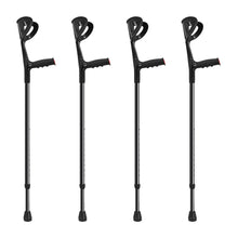 Load image into Gallery viewer, Adjustable Aluminum Alloy Rehabilitation Cane Forearm Canes Lightweight Arm Crutch Ergonomic Comfortable on Wrist Non Skid Rubber
