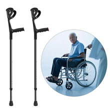 Load image into Gallery viewer, Adjustable Aluminum Alloy Rehabilitation Cane Forearm Canes Lightweight Arm Crutch Ergonomic Comfortable on Wrist Non Skid Rubber
