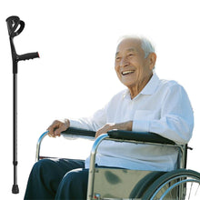 Load image into Gallery viewer, Adjustable Aluminum Alloy Rehabilitation Cane Forearm Canes Lightweight Arm Crutch Ergonomic Comfortable on Wrist Non Skid Rubber
