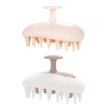 Load image into Gallery viewer, 2-in-1 Silicone Shampoo Brush Wet Dry Dual-use Massage Clean Scalp Relieve Itching Shampoo Hair Detachable Head Meridian Comb
