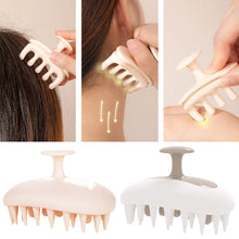 Load image into Gallery viewer, 2-in-1 Silicone Shampoo Brush Wet Dry Dual-use Massage Clean Scalp Relieve Itching Shampoo Hair Detachable Head Meridian Comb
