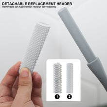 Load image into Gallery viewer, Toe Seam Cleaning Brush Relieve Itching Exfoliate Extended Handle Soft Rubber Brush Head Convenient Storable Foot Cleaning Tool

