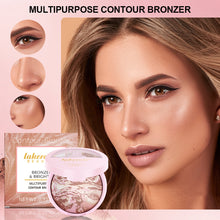 Load image into Gallery viewer, Fine Shimmer Pearl Pressed Powder Semi-matte Oil Control Even Skin Tone Long-lasting Multipurpose Setting Powder Makeup Cosmetics
