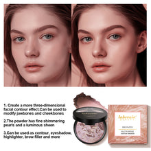 Load image into Gallery viewer, Fine Shimmer Pearl Pressed Powder Semi-matte Oil Control Even Skin Tone Long-lasting Multipurpose Setting Powder Makeup Cosmetics
