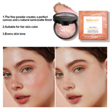Load image into Gallery viewer, Fine Shimmer Pearl Pressed Powder Semi-matte Oil Control Even Skin Tone Long-lasting Multipurpose Setting Powder Makeup Cosmetics
