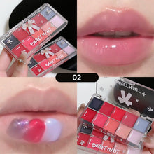Load image into Gallery viewer, 10 Colors Lip Mud Palette Moisturizing Hydrating Lipstick Long-lasting Non-sticky Solid Lip Glaze Lip Makeup Cosmetics
