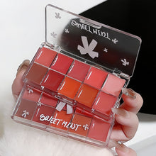 Load image into Gallery viewer, 10 Colors Lip Mud Palette Moisturizing Hydrating Lipstick Long-lasting Non-sticky Solid Lip Glaze Lip Makeup Cosmetics
