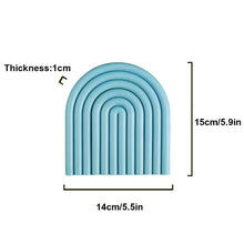 Load image into Gallery viewer, Rainbow Silicone Heat-insulation Pad Detachable Spliceable Durable High Temperature Resistant Household Dining Heat-resistant Mat
