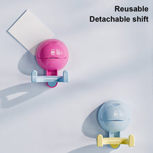 Load image into Gallery viewer, Creative Dopamine Color Round Ball Double Headed Hook Household Punch-free Bathroom Kitchen Suction Cup Pressing Storage Hook
