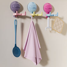 Load image into Gallery viewer, Creative Dopamine Color Round Ball Double Headed Hook Household Punch-free Bathroom Kitchen Suction Cup Pressing Storage Hook
