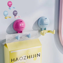 Load image into Gallery viewer, Creative Dopamine Color Round Ball Double Headed Hook Household Punch-free Bathroom Kitchen Suction Cup Pressing Storage Hook
