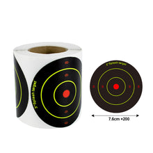 Load image into Gallery viewer, 200Pcs 7.6cm Self Adhesive Shooting Arrow Target Sticker fluorescent Color Splatter Splash Amp Reactive Practice Training Hunting Stickers

