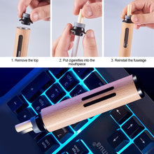 Load image into Gallery viewer, Portable Car Anti-ash Ashtray Mini Car Ashtray Anti Soot-flying Cigarette Cover Anti-ash Luxury Wood Cigarette Holder Auto Ashtray
