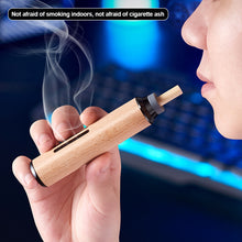 Load image into Gallery viewer, Portable Car Anti-ash Ashtray Mini Car Ashtray Anti Soot-flying Cigarette Cover Anti-ash Luxury Wood Cigarette Holder Auto Ashtray

