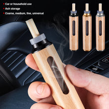 Load image into Gallery viewer, Portable Car Anti-ash Ashtray Mini Car Ashtray Anti Soot-flying Cigarette Cover Anti-ash Luxury Wood Cigarette Holder Auto Ashtray
