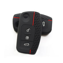 Load image into Gallery viewer, Silicone Car Key Cases Cover Fob Remote Control Case Keychain for Ford Fiesta Focus 2 C-Max Ecosport S-Max Fusion Mondeo
