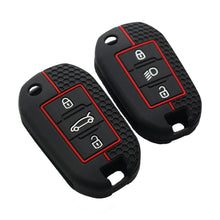 Load image into Gallery viewer, Silicone Remote Key Case Cover Shell Protected Holder Fob for Peugeot 3 Button For Peugeot 208 301 308 508 5008 3008 Citroen 2010 - 2023
