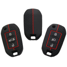Load image into Gallery viewer, Silicone Remote Key Case Cover Shell Protected Holder Fob for Peugeot 3 Button For Peugeot 208 301 308 508 5008 3008 Citroen 2010 - 2023
