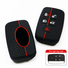 Load image into Gallery viewer, 5 Buttons Car Key Case Silicone Cover For Land Rover Range Rover Sport Velar Evoque Freelander2 Discovery Jaguar XF XJ XJL XE
