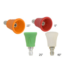 Load image into Gallery viewer, 0° 15° 25° 40° Car Wash Rubber Sleeve Sector Nozzle Splash Proof Stainless Steel Nozzle High Pressure Water Nozzle Accessories
