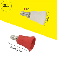 Load image into Gallery viewer, 0° 15° 25° 40° Car Wash Rubber Sleeve Sector Nozzle Splash Proof Stainless Steel Nozzle High Pressure Water Nozzle Accessories
