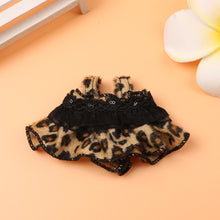Load image into Gallery viewer, Suitable for 17cm Labubu Doll Clothes Fashion Clothing Wild Leopard Pattern Mini Skirt Set Edgy Cute Dolls Mini Fashion Accessories
