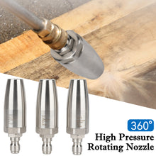 Load image into Gallery viewer, 360° Rotating High Pressure Water Nozzle Stainless Steel Lotus Nozzle Rust Removing Quick Connector Accessories
