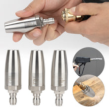 Load image into Gallery viewer, 360° Rotating High Pressure Water Nozzle Stainless Steel Lotus Nozzle Rust Removing Quick Connector Accessories
