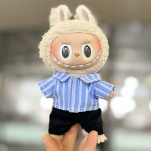 Load image into Gallery viewer, Suitable for 17cm Labubu Doll Clothes Fashion Clothing Shirt with Black Pants Doll Accessories Cute Decorative Little Cloths
