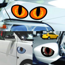 Load image into Gallery viewer, 2Pcs Car 3D Stereo Reflective Eyes Sticker Creative Rearview Mirror Sticker Decals Eyes Stickers

