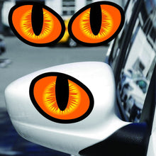 Load image into Gallery viewer, 2Pcs Car 3D Stereo Reflective Eyes Sticker Creative Rearview Mirror Sticker Decals Eyes Stickers
