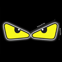 Load image into Gallery viewer, Pair Reflective Car Motorcycle Stickers Devil Eyes Helmet Fairing Rear Window Decoration Decal Electric Stickers
