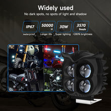 Load image into Gallery viewer, Motorcycle Running 4 Light Modes Lights LED Spotlights Owl Shape Fog Lights Red Yellow White Three Colors
