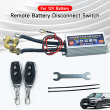 Load image into Gallery viewer, 12V Universal Car Battery Disconnect Cut Off Isolator Master Switches Wireless Remote Control Anti Leakage Main Power Switch
