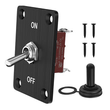 Load image into Gallery viewer, 12V DC Heavy Duty Toggle Switch Waterproof Toggle Switch 2 Pin 3Pin ON/Off SPST UP DOWN with Mounting Panel Weatherproof Cap
