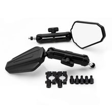 Load image into Gallery viewer, Pair Motorcycle Mirrors Angle Adjustable Folding Handlebar Side Mirror Compatible With Adventure Dirt Street Bike ATV
