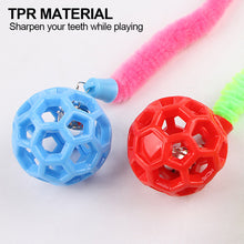 Load image into Gallery viewer, Cat Interactive Toys Colorful Caterpillar TPR Bell Balls Toy Puzzle Teasing Cat Toy Plush Tail Simulation Worm Kitten Toy
