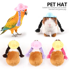 Load image into Gallery viewer, Cute Mini Cap Small Pets Decoration Hat Hamster Parrot Guinea Pig Braided Hair Hats Doll Accessories Pets Party Costume Caps
