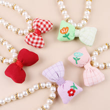 Load image into Gallery viewer, Creative Cat Dog Simulated Pearl Collar Pet Necklace Fashion Bow Pet Necklace Adjustable Puppy Kitten Necklace Pet Supplies
