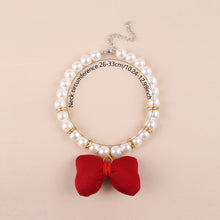 Load image into Gallery viewer, Creative Cat Dog Simulated Pearl Collar Pet Necklace Fashion Bow Pet Necklace Adjustable Puppy Kitten Necklace Pet Supplies
